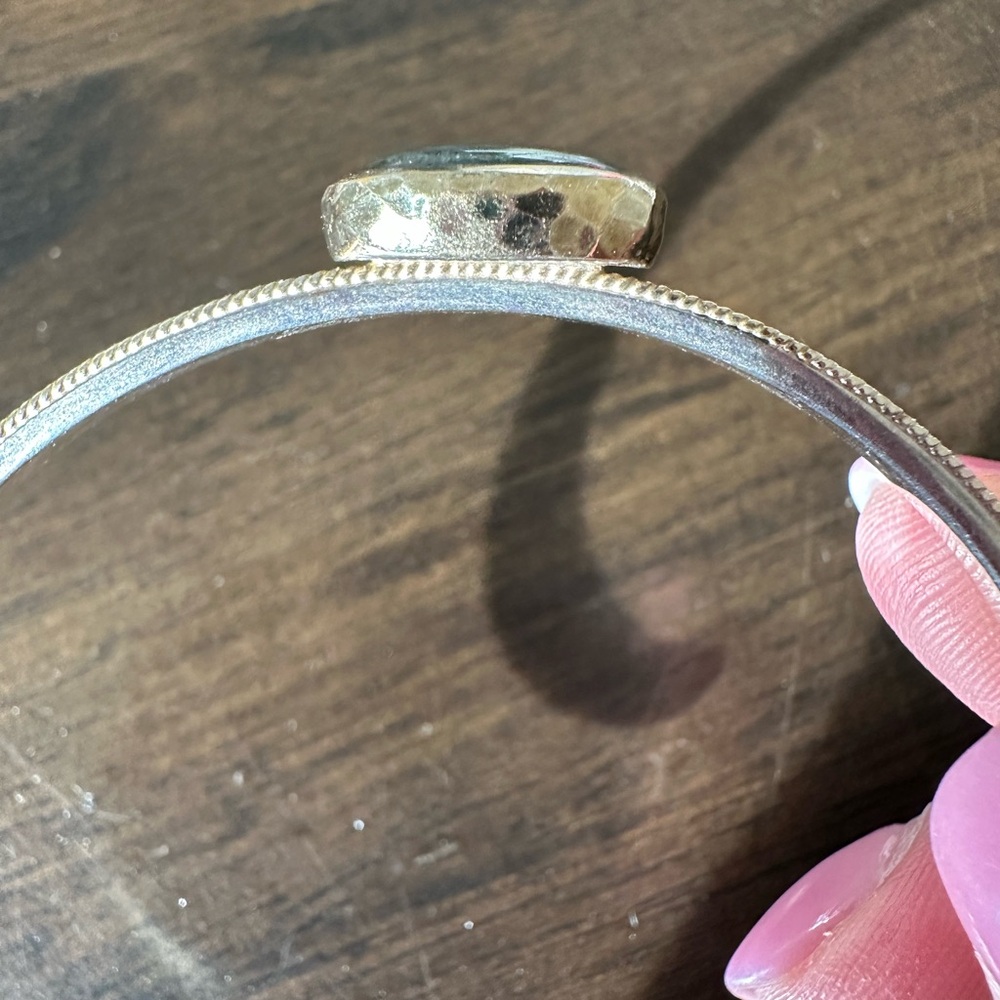 Anna Beck gold and Laborite bangle - Picture 4 of 5